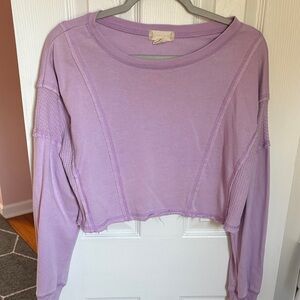Altar'd State Lilac Cropped Long Sleeve